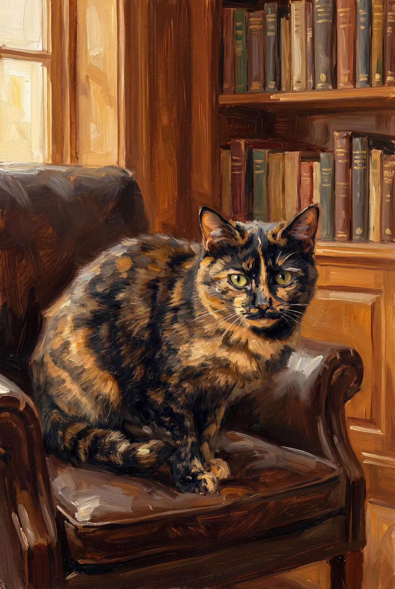 KI-Bildgenerierung: Katzenportrait im Sargent-Stil