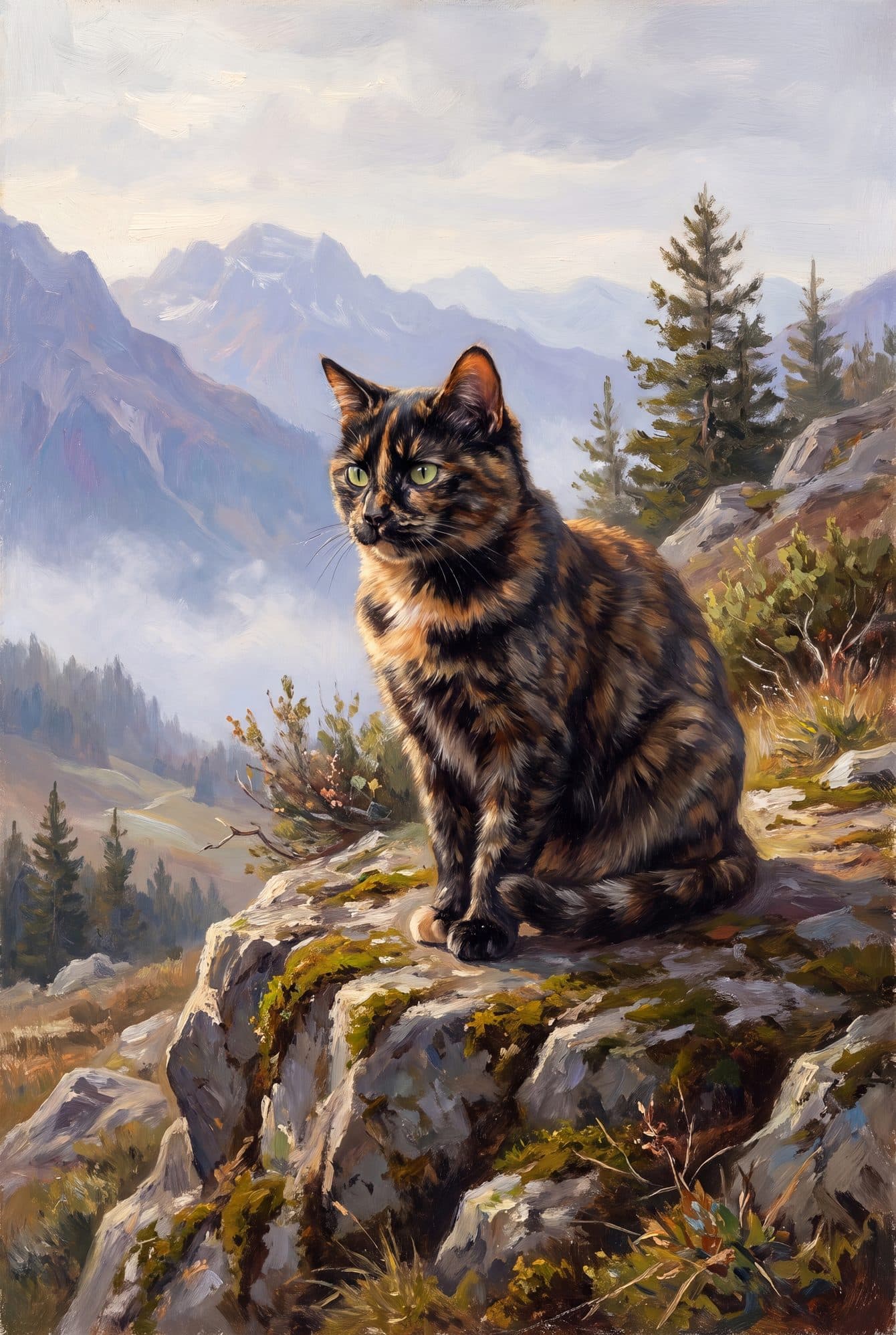 Katzenportrait im Outdoor-Stil — Der Wanderer